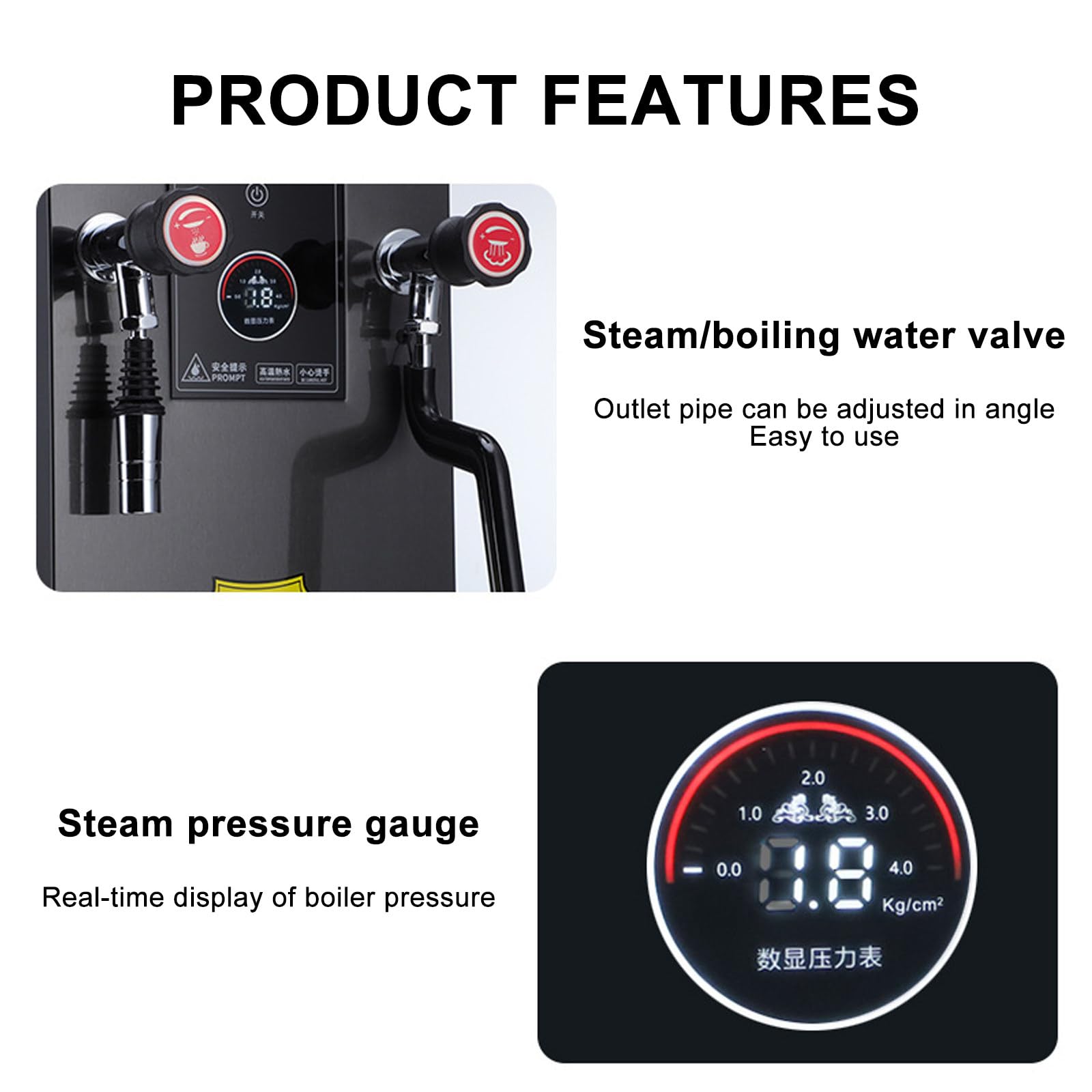 Amazon.co.jp: 220V 業務用スチームミルク泡立て機、電動全自動